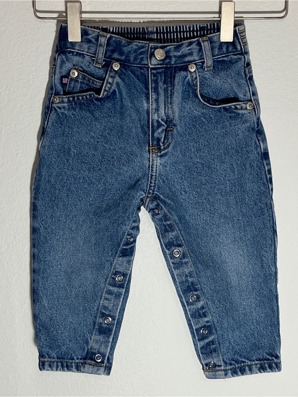Ralph Lauren 90s Polo Jeans Co Snap Inseam Denim Vintage Jeans 12-18M Large